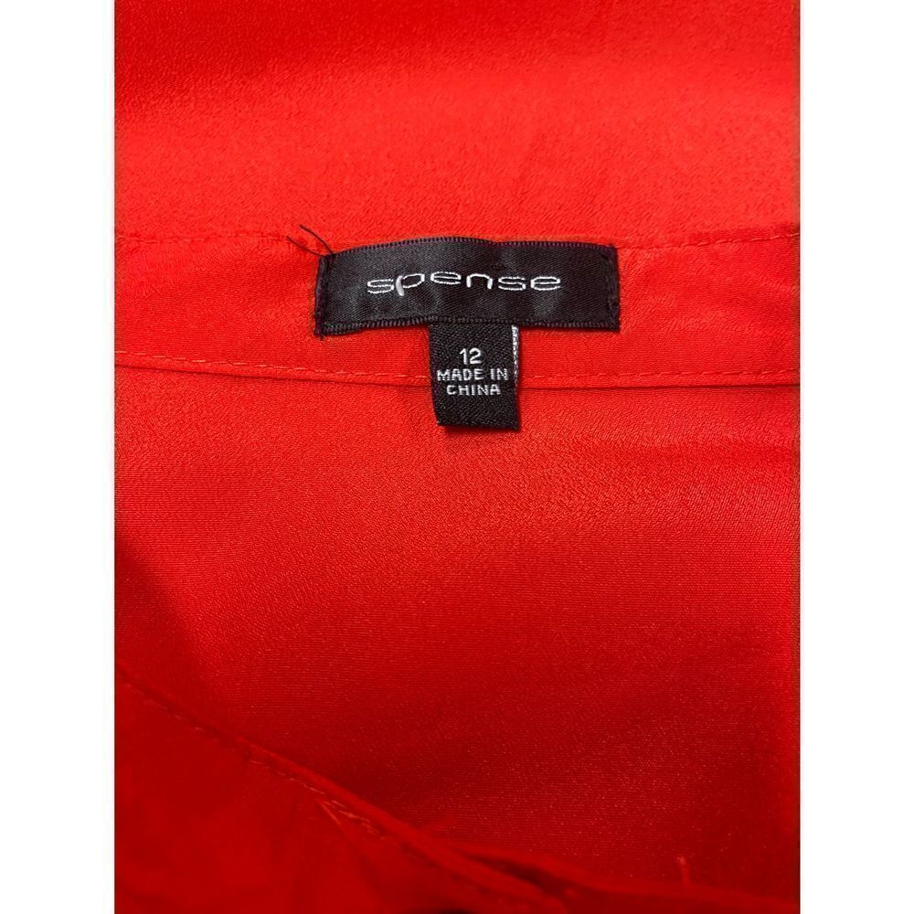 Spense Orange Long Sleeve Button Front Dress Size… - image 4